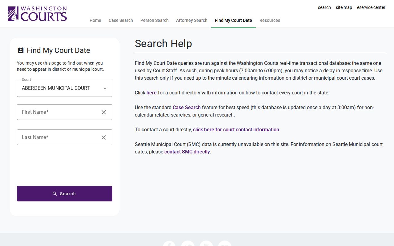 Columbia County court date lookup through Find My Court Date